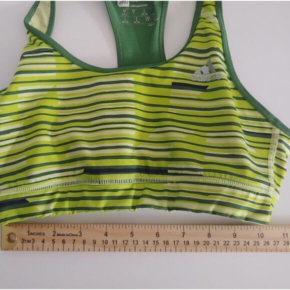 Adidas techfit Medium Compression Sports Bra Neon Green Size S - Picture 9 of 9